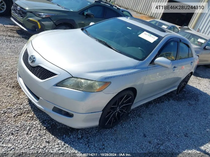 2008 Toyota Camry Se VIN: 4T1BE46K28U244310 Lot: 40714211