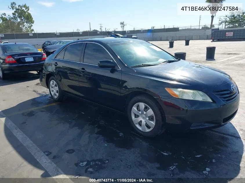 2008 Toyota Camry VIN: 4T1BE46KX8U247584 Lot: 40743774