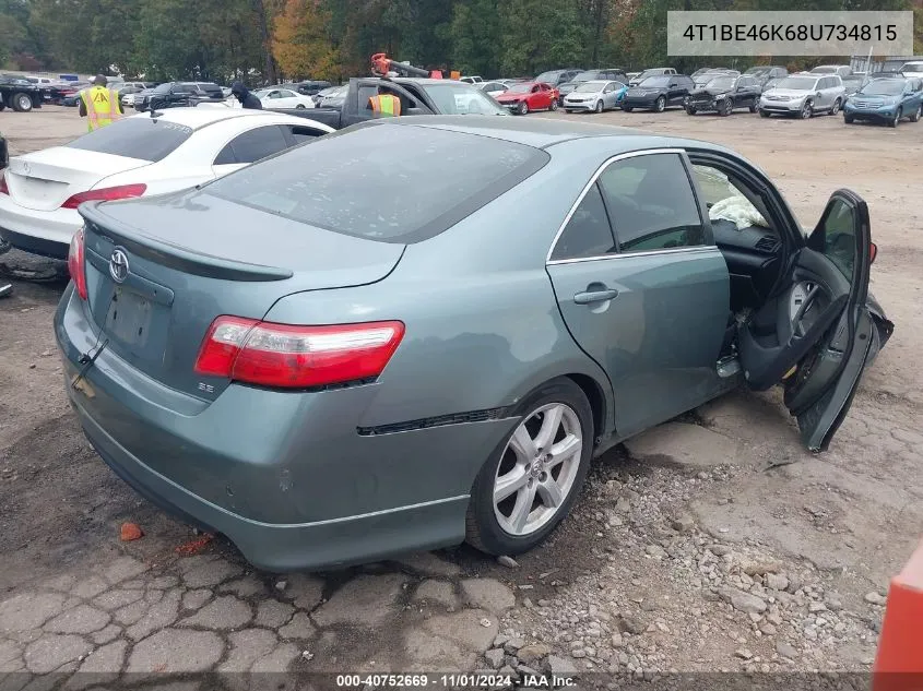 4T1BE46K68U734815 2008 Toyota Camry Se