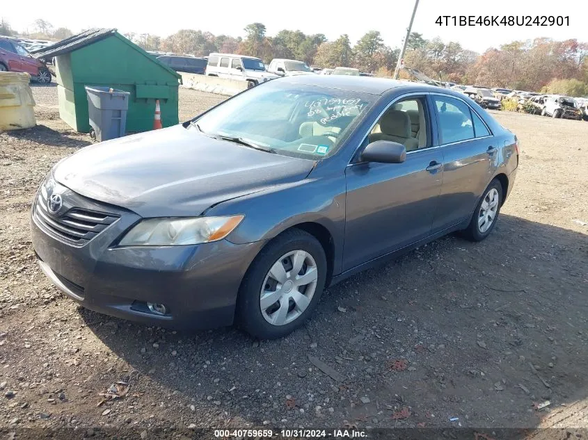 2008 Toyota Camry Le VIN: 4T1BE46K48U242901 Lot: 40759659