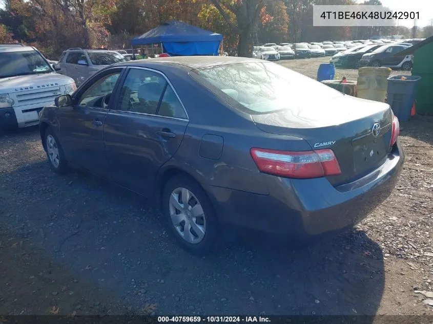 2008 Toyota Camry Le VIN: 4T1BE46K48U242901 Lot: 40759659