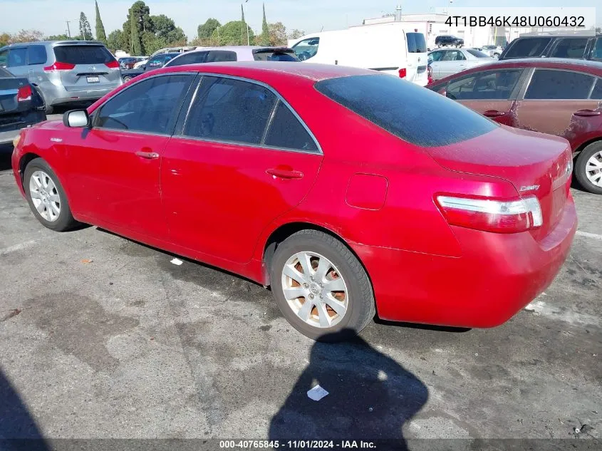 4T1BB46K48U060432 2008 Toyota Camry Hybrid