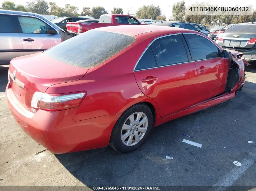 2008 Toyota Camry Hybrid VIN: 4T1BB46K48U060432 Lot: 40765845