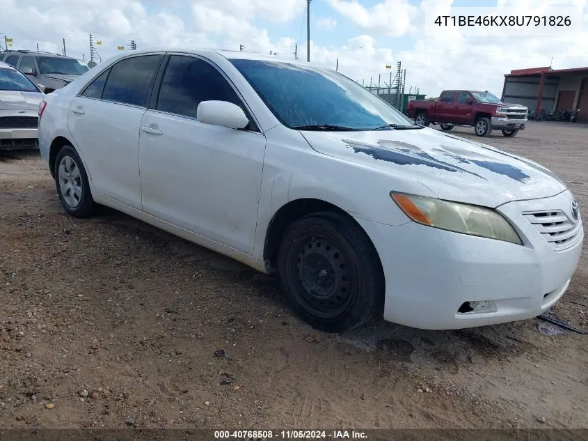 4T1BE46KX8U791826 2008 Toyota Camry Le