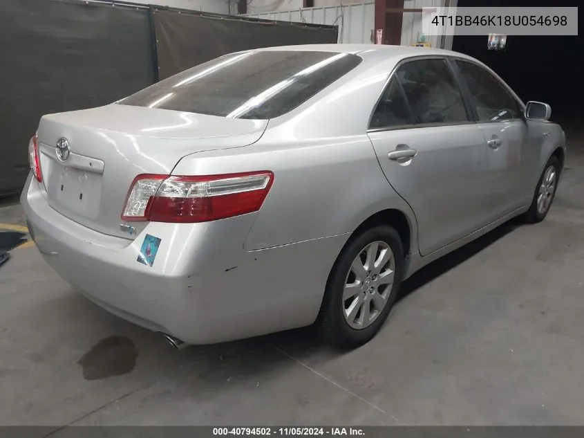 2008 Toyota Camry Hybrid VIN: 4T1BB46K18U054698 Lot: 40794502