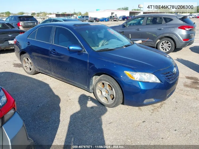 2008 Toyota Camry Le VIN: 4T1BE46K78U206300 Lot: 40797571