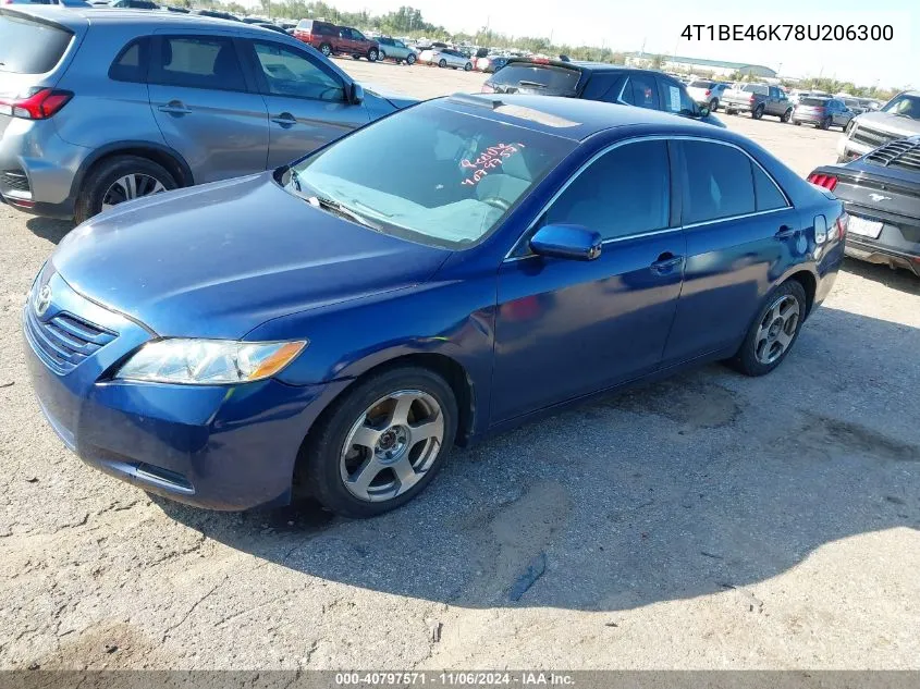 2008 Toyota Camry Le VIN: 4T1BE46K78U206300 Lot: 40797571