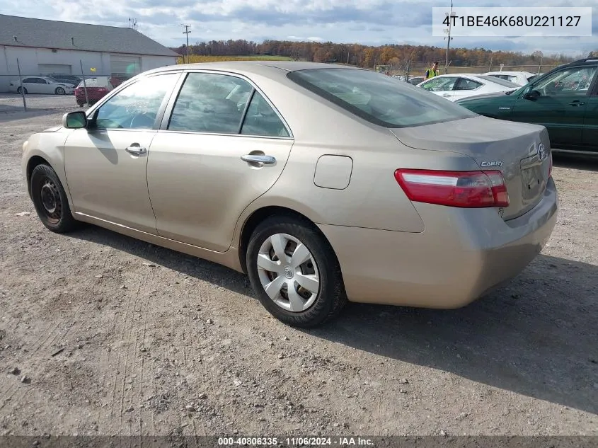 2008 Toyota Camry Le VIN: 4T1BE46K68U221127 Lot: 40806335