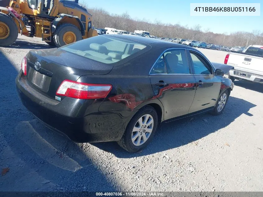 2008 Toyota Camry Hybrid VIN: 4T1BB46K88U051166 Lot: 40807036