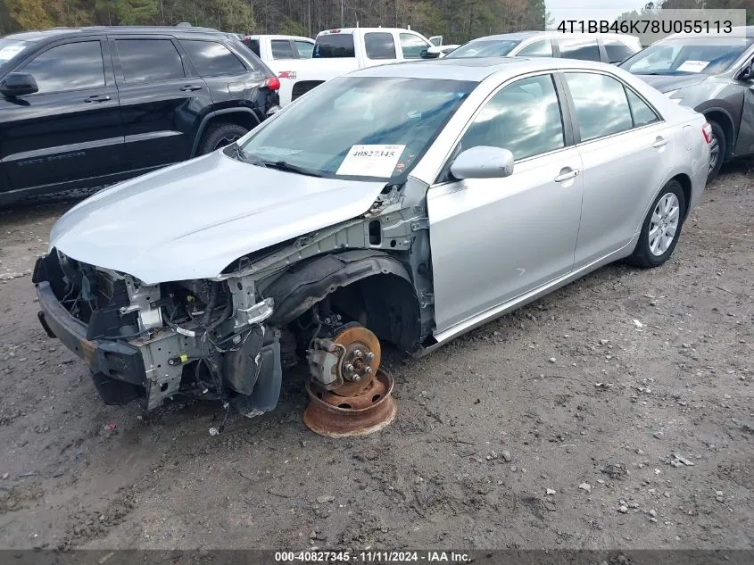 2008 Toyota Camry Hybrid VIN: 4T1BB46K78U055113 Lot: 40827345