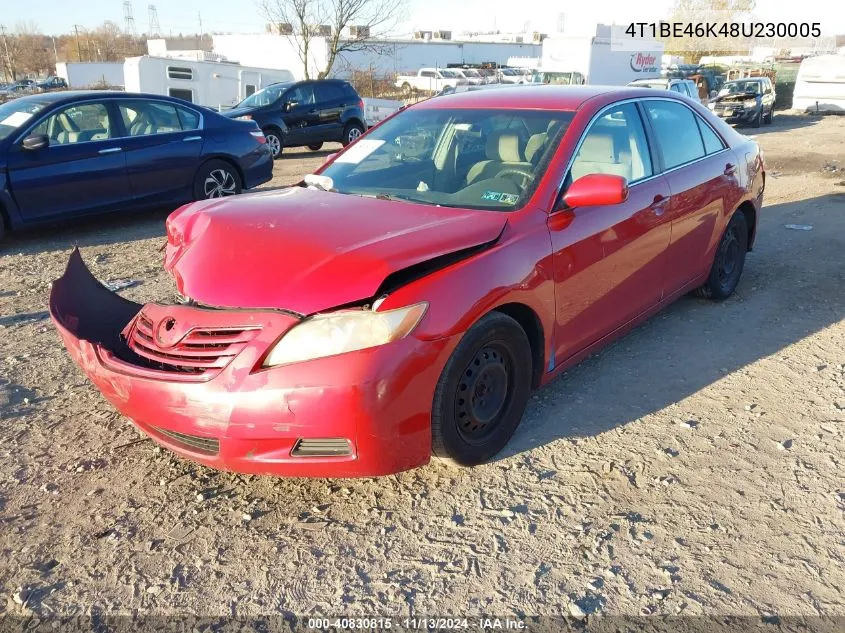 4T1BE46K48U230005 2008 Toyota Camry Le