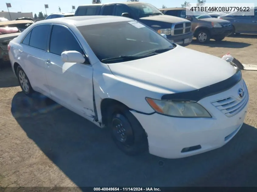 2008 Toyota Camry Xle VIN: 4T1BE46K08U779622 Lot: 40849654