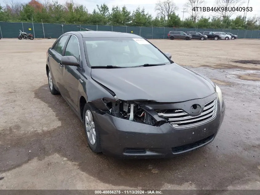 2008 Toyota Camry Hybrid VIN: 4T1BB46K98U040953 Lot: 40856275