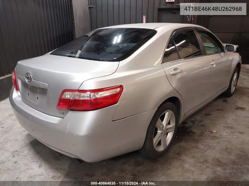 2008 Toyota Camry Le VIN: 4T1BE46K48U262968 Lot: 40864835