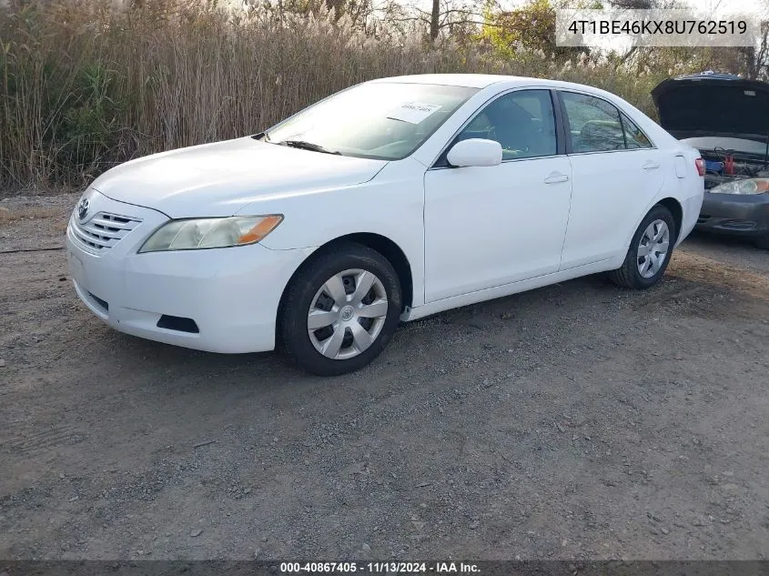 2008 Toyota Camry Le VIN: 4T1BE46KX8U762519 Lot: 40867405