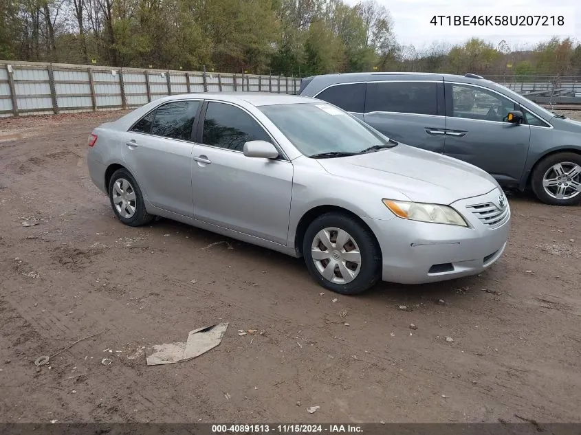 2008 Toyota Camry Le VIN: 4T1BE46K58U207218 Lot: 40891513