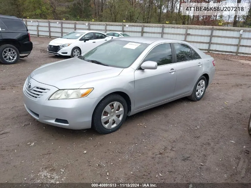 2008 Toyota Camry Le VIN: 4T1BE46K58U207218 Lot: 40891513