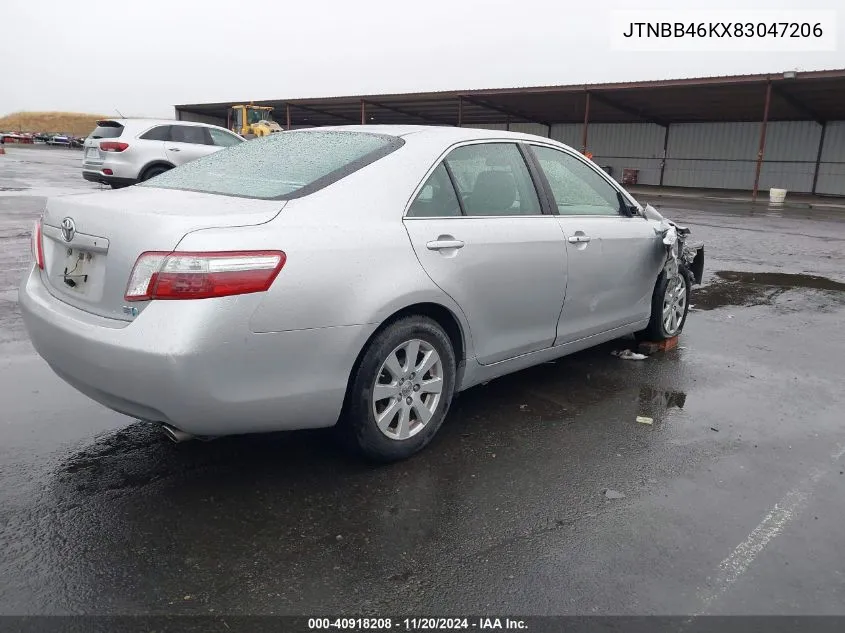 2008 Toyota Camry Hybrid VIN: JTNBB46KX83047206 Lot: 40918208