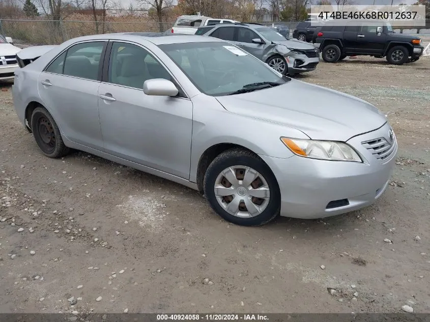 2008 Toyota Camry Le VIN: 4T4BE46K68R012637 Lot: 40924058