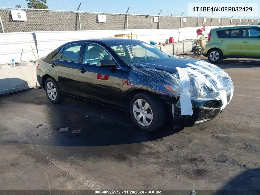 2008 Toyota Camry Le VIN: 4T4BE46K08R032429 Lot: 40926172