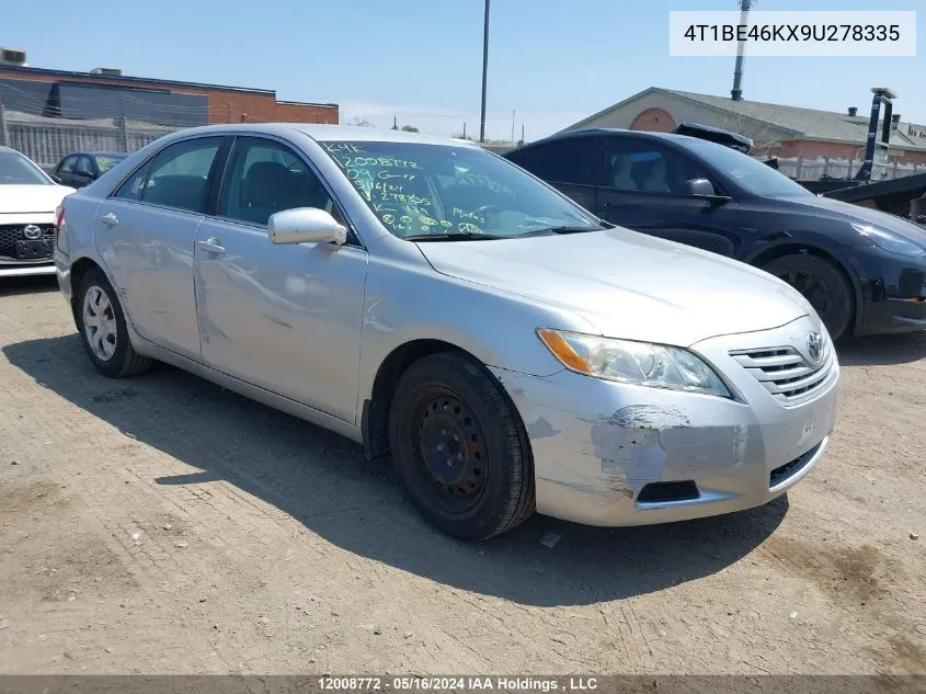 2009 Toyota Camry Le VIN: 4T1BE46KX9U278335 Lot: 12008772