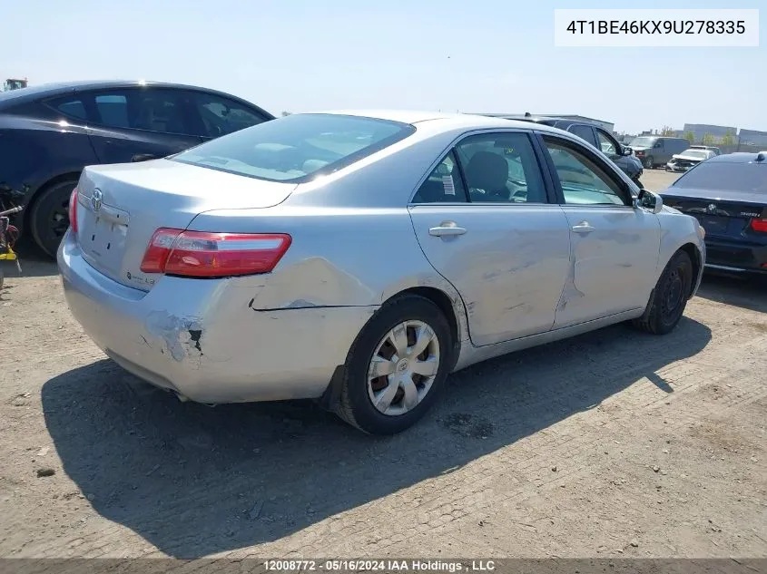 2009 Toyota Camry Le VIN: 4T1BE46KX9U278335 Lot: 12008772