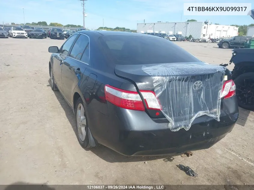 2009 Toyota Camry Hybrid VIN: 4T1BB46KX9U099317 Lot: 12106837