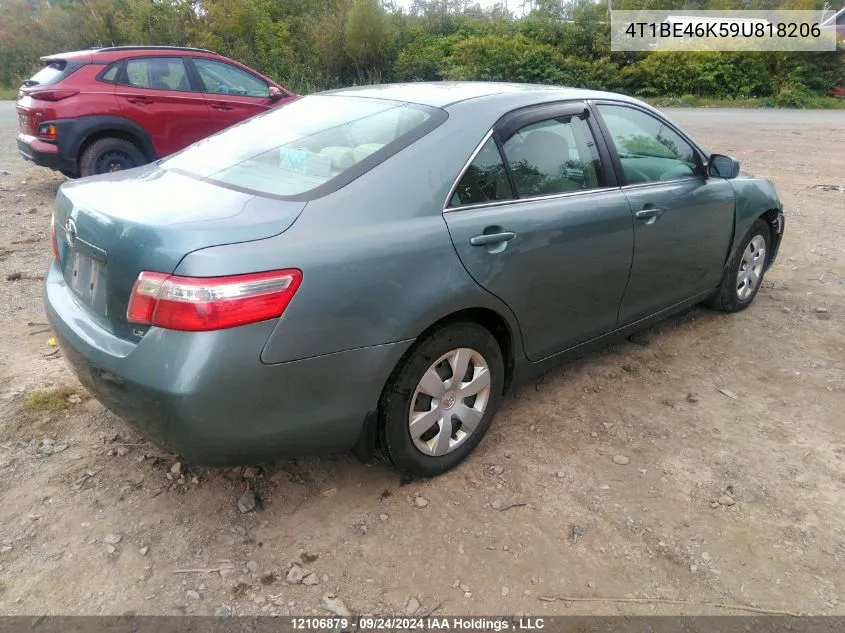 2009 Toyota Camry Le VIN: 4T1BE46K59U818206 Lot: 12106879