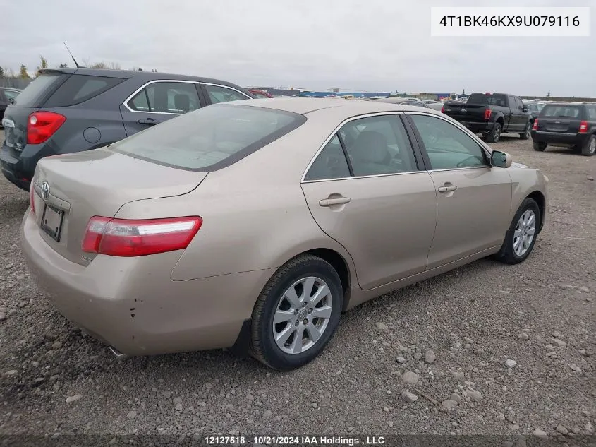 2009 Toyota Camry Xle V6 VIN: 4T1BK46KX9U079116 Lot: 12127518