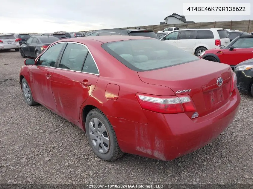 2009 Toyota Camry Se/Le/Xle VIN: 4T4BE46K79R138622 Lot: 12130047