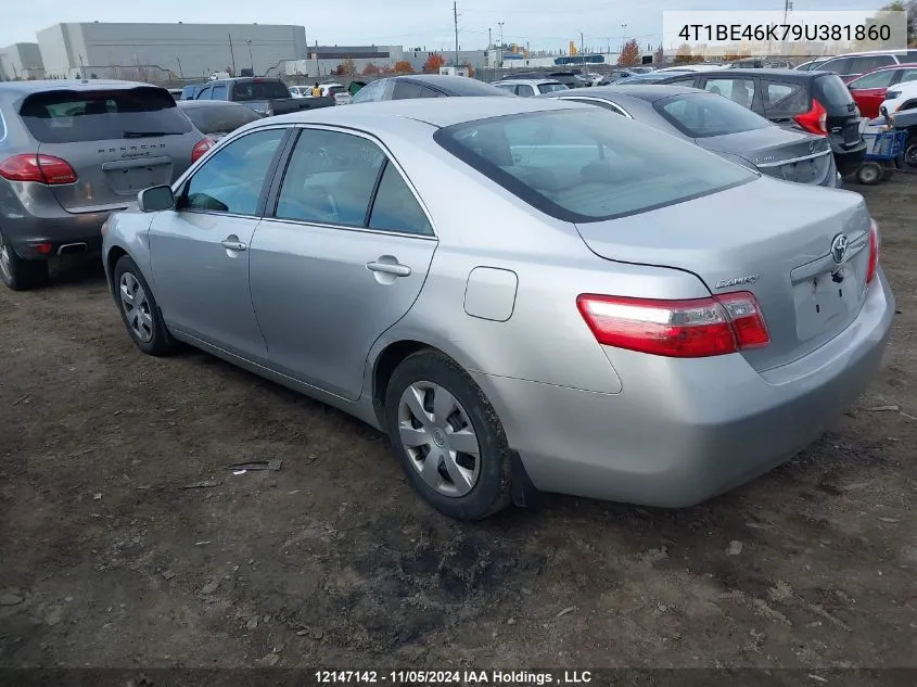 2009 Toyota Camry Se/Le/Xle VIN: 4T1BE46K79U381860 Lot: 12147142