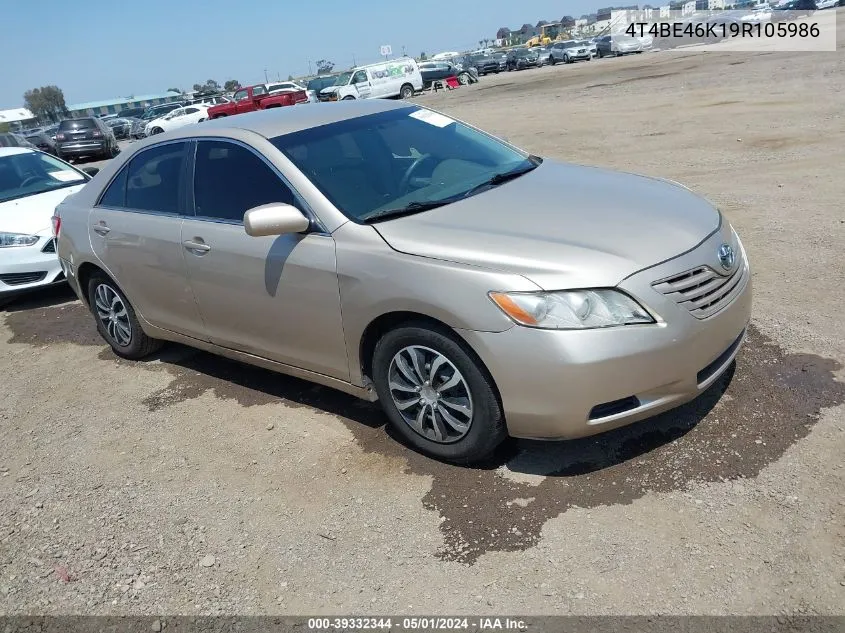 4T4BE46K19R105986 2009 Toyota Camry Le