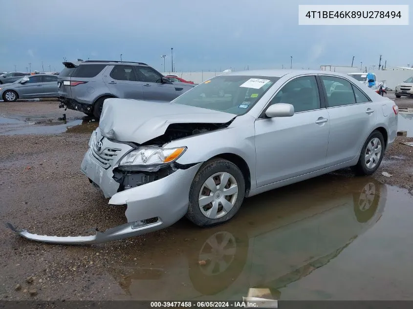 4T1BE46K89U278494 2009 Toyota Camry Le