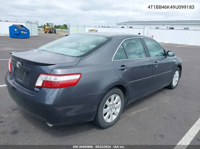 2009 Toyota Camry Hybrid VIN: 4T1BB46K49U099183 Lot: 39494986