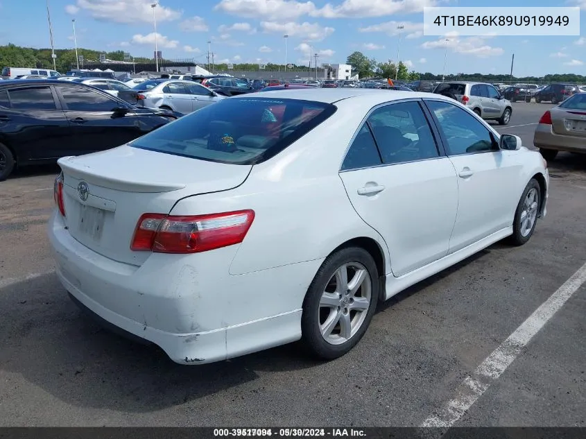 2009 Toyota Camry Se VIN: 4T1BE46K89U919949 Lot: 39517094