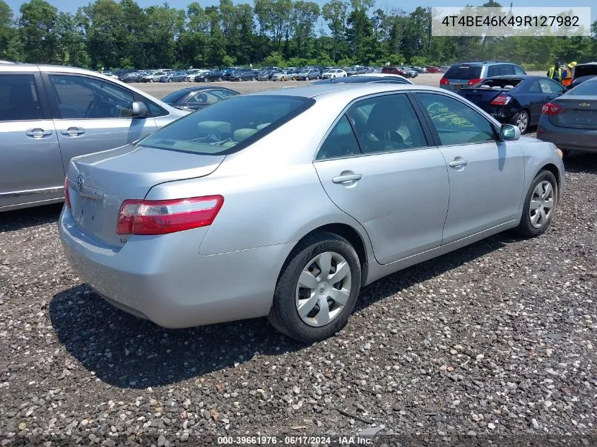 2009 Toyota Camry Le VIN: 4T4BE46K49R127982 Lot: 39661976