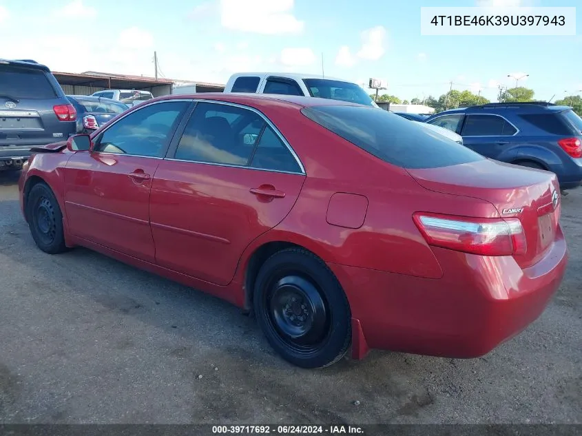 2009 Toyota Camry Le VIN: 4T1BE46K39U397943 Lot: 39717692