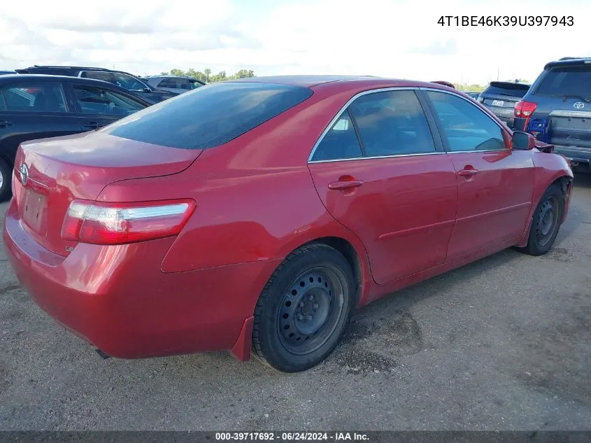 2009 Toyota Camry Le VIN: 4T1BE46K39U397943 Lot: 39717692