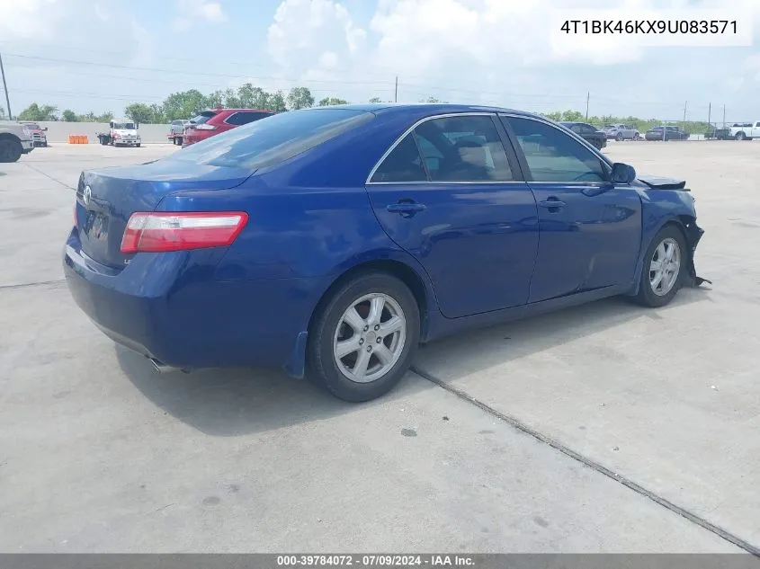 2009 Toyota Camry Le V6 VIN: 4T1BK46KX9U083571 Lot: 39784072