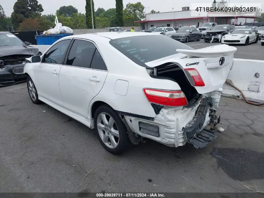 4T1BE46K09U902451 2009 Toyota Camry Se