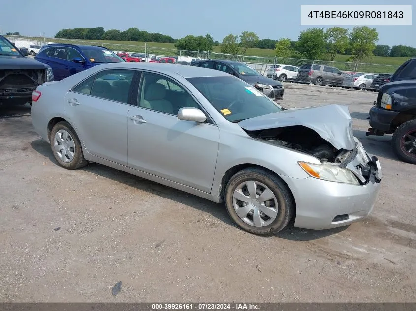 2009 Toyota Camry Le VIN: 4T4BE46K09R081843 Lot: 39926161