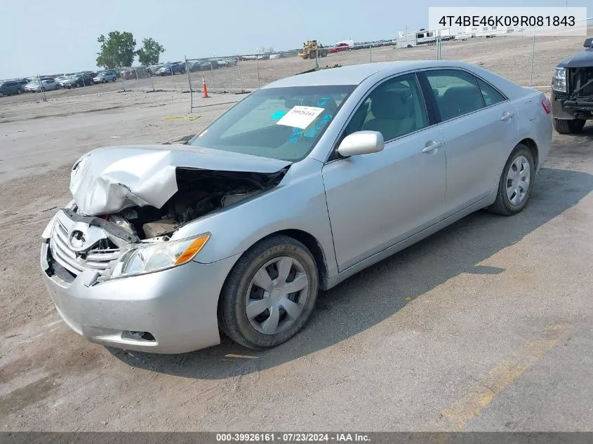 2009 Toyota Camry Le VIN: 4T4BE46K09R081843 Lot: 39926161