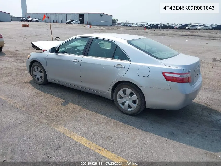 2009 Toyota Camry Le VIN: 4T4BE46K09R081843 Lot: 39926161