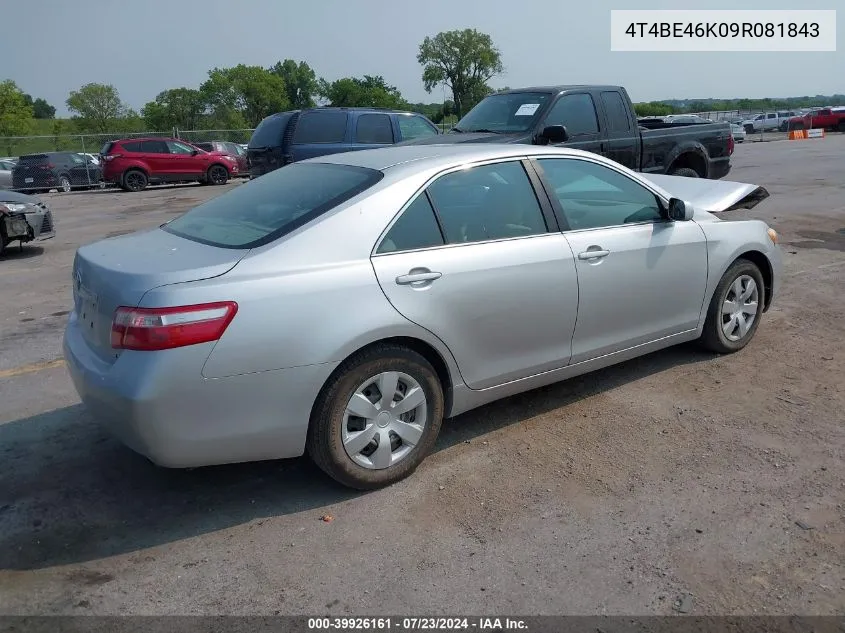 2009 Toyota Camry Le VIN: 4T4BE46K09R081843 Lot: 39926161