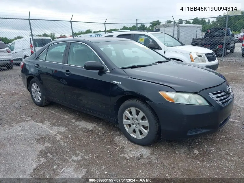 4T1BB46K19U094314 2009 Toyota Camry Hybrid