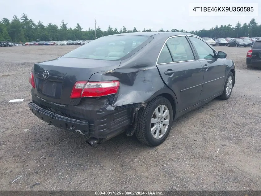 2009 Toyota Camry Xle VIN: 4T1BE46KX9U350585 Lot: 40017625