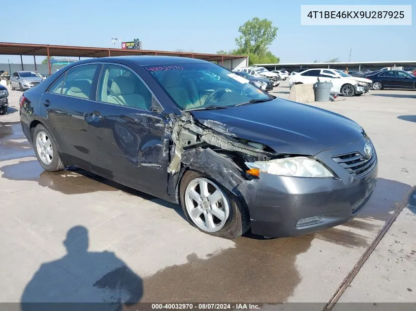 2009 Toyota Camry Le VIN: 4T1BE46KX9U287925 Lot: 40032970