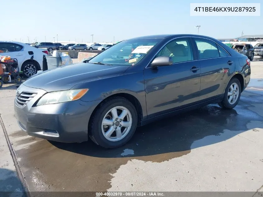 2009 Toyota Camry Le VIN: 4T1BE46KX9U287925 Lot: 40032970