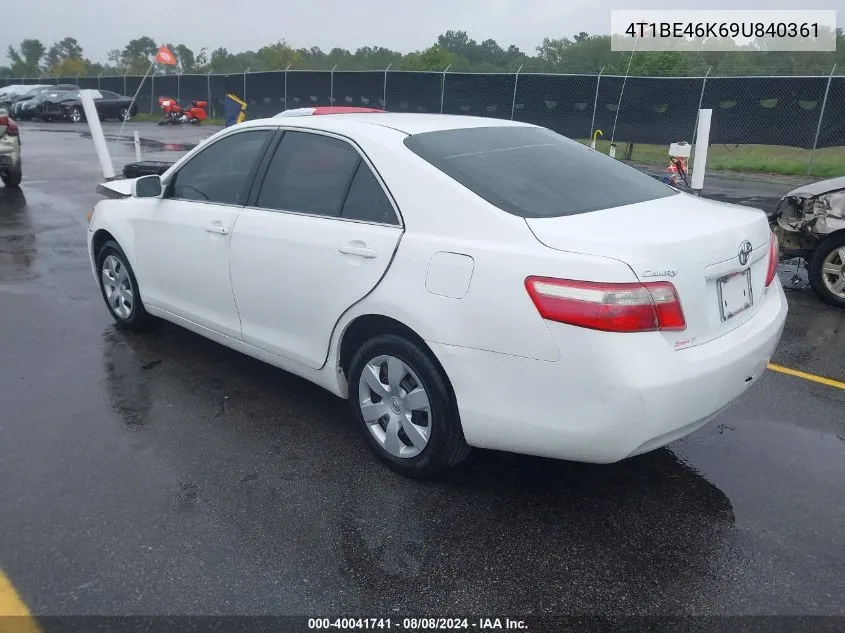 2009 Toyota Camry Le VIN: 4T1BE46K69U840361 Lot: 40041741