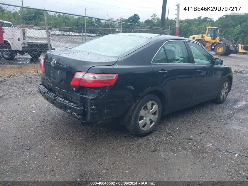 2009 Toyota Camry Le VIN: 4T1BE46K29U797217 Lot: 40045582